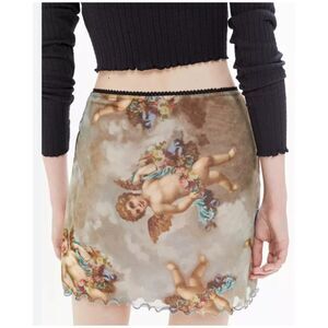 URBAN OUTFITTERS Angels Cherub Mesh Mini Skirt